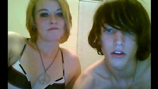 Hot girl gives her lovely emo teenager boyfriend a blowjob